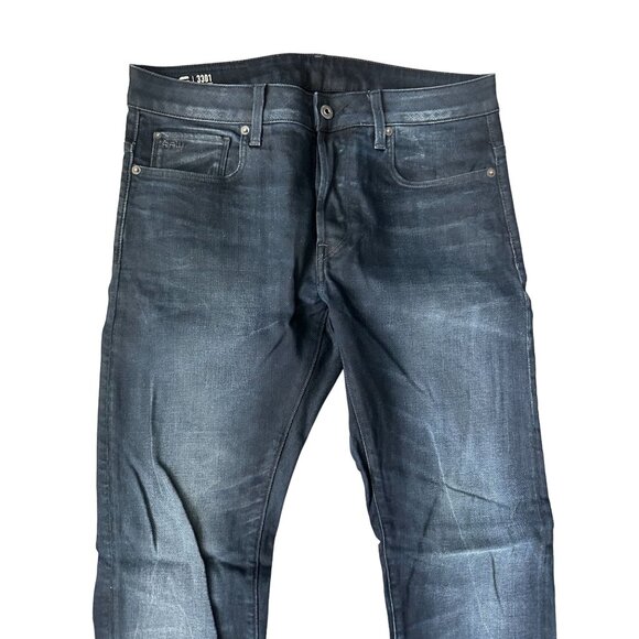 G STAR RAW Mens Dark Wash Slim Jeans Size 32 x 34 NWOT - Picture 2 of 9